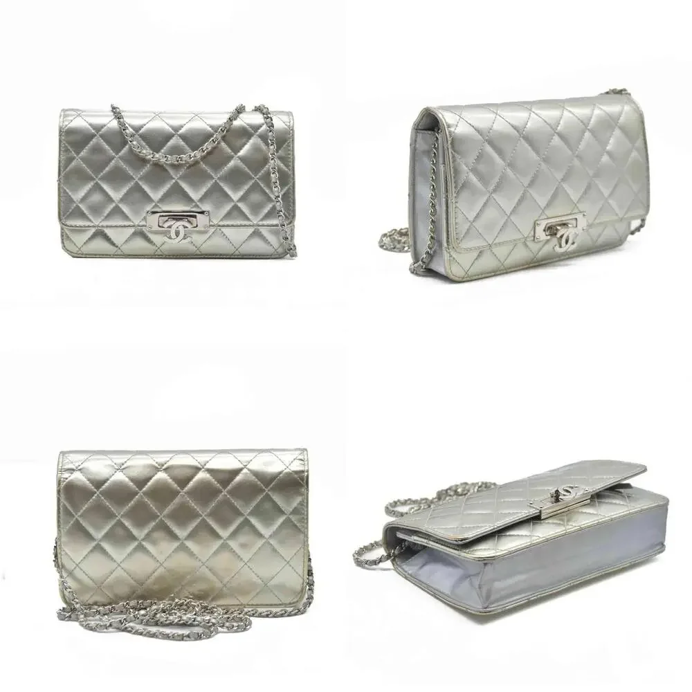 Chanel Patent Quilted Golden Class Wallet on Chain WOC